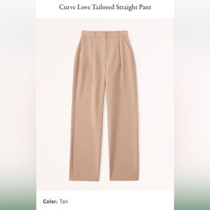 NWT Abercrombie curve love tailored straight pant